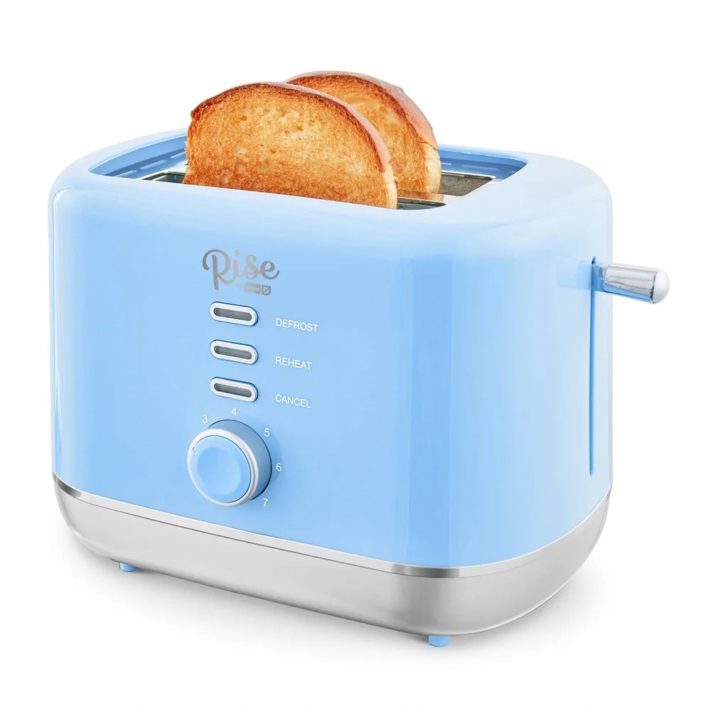 2-Slice Toaster with Defrost Reheat Auto Shut Off 7  Levels Compact Design Bread English Muffins Kitchen Use