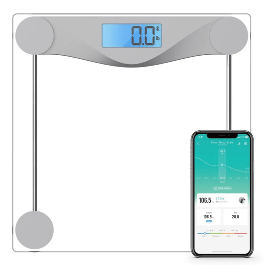 Smart Scale Bathroom Weight Scale Bluetooth Body Fat Analyzer LCD Display Baby Mode Automatic Shutoff Measuring Tape Weight