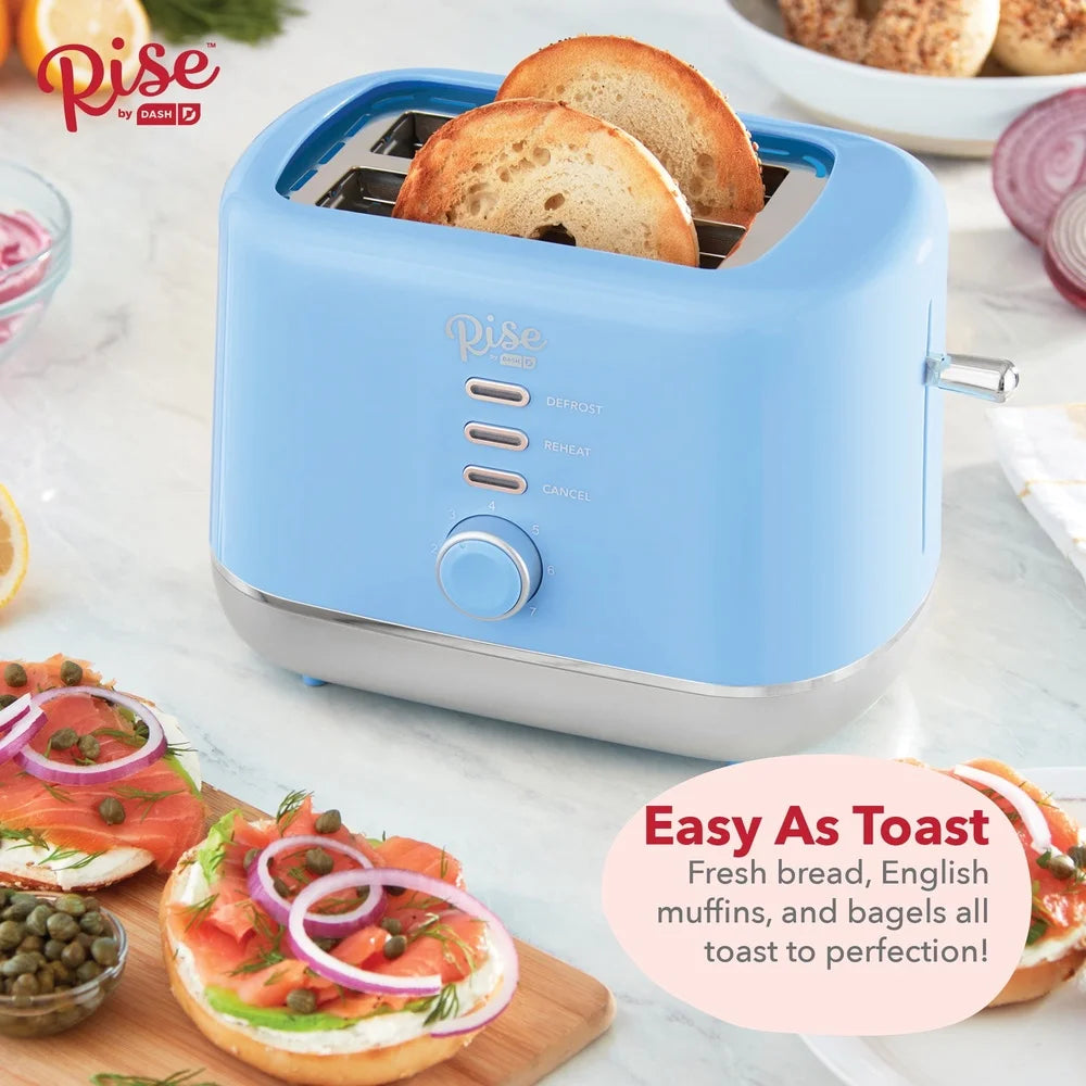 2-Slice Toaster with Defrost Reheat Auto Shut Off 7  Levels Compact Design Bread English Muffins Kitchen Use