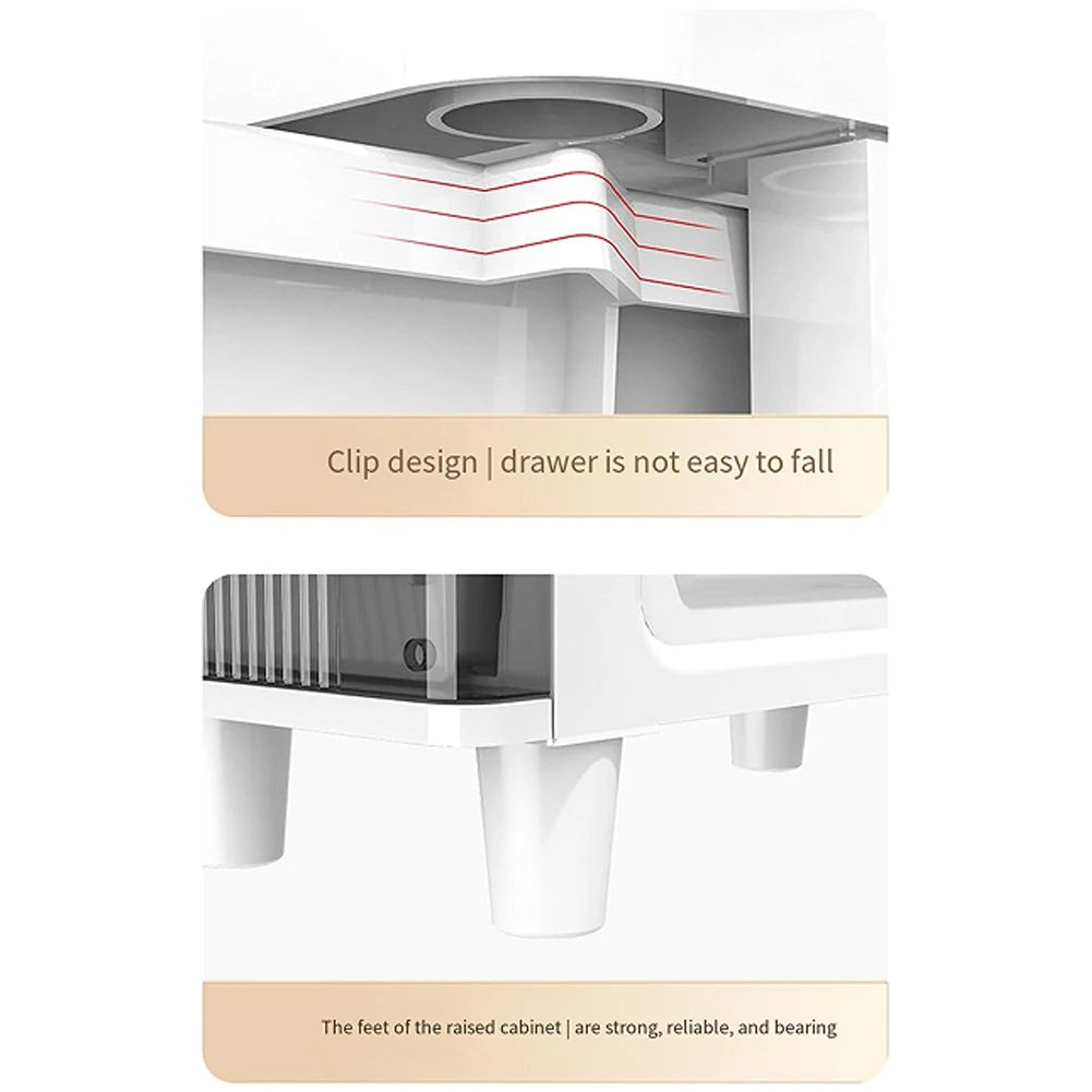 Narrow Toilet Drawer 4/5 Tier Waterproof Closestool Crevice Rack Narrow Organizer Rack Shelves for Small Spaces Bedroom Bathroom