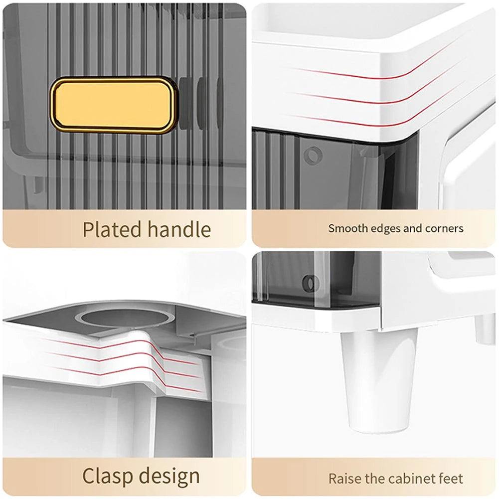 Narrow Toilet Drawer 4/5 Tier Waterproof Closestool Crevice Rack Narrow Organizer Rack Shelves for Small Spaces Bedroom Bathroom